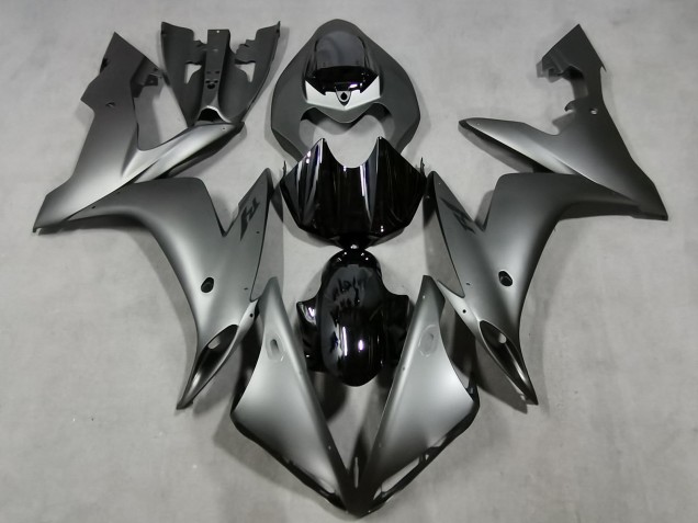 2004-2006 Yamaha YZF 1000 R1 Motorcycle Fairings - Matte Silver Glossy Black
