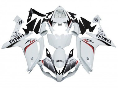 2007-2008 Yamaha YZF 1000 R1 Motorcycle Fairings - White Red Black Stripe M1
