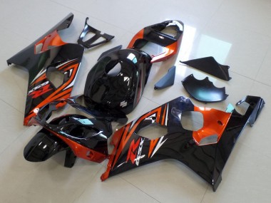 2004-2005 Suzuki GSXR 600 / GSXR 750 Motorcycle Fairings - Glossy Black Orange