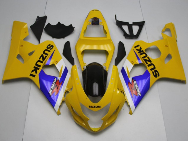 2004-2005 Suzuki GSXR 600 / GSXR 750 Motorcycle Fairings - Yellow White Blue Black