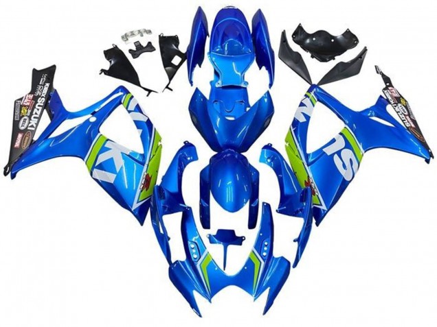 2006-2007 Suzuki GSXR 600 / GSXR 750 Motorcycle Fairings - Blue White Green Black