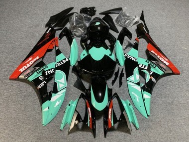 2006-2007 Yamaha YZF R6 Motorcycle Fairings - Light Green Red Black Petronas Motul