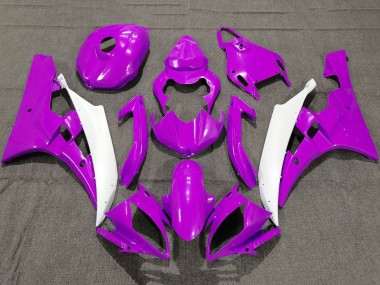 2006-2007 Yamaha YZF R6 Motorcycle Fairings - Purple White