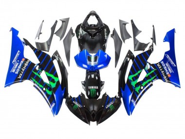 2008-2016 Yamaha YZF R6 Motorcycle Fairings - Blue Black Green Monster ENEOS Yamalube