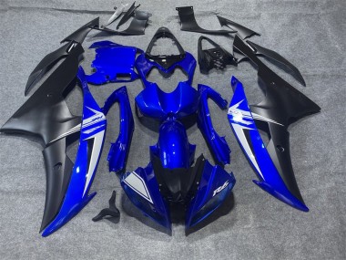 2008-2016 Yamaha YZF R6 Motorcycle Fairings - Blue White Matte Black
