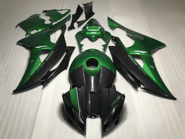 2008-2016 Yamaha YZF R6 Motorcycle Fairing - Green Carbon Fiber Style