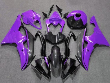 2008-2016 Yamaha YZF R6 Motorcycle Fairings - Purple Black Carbon Fiber Style