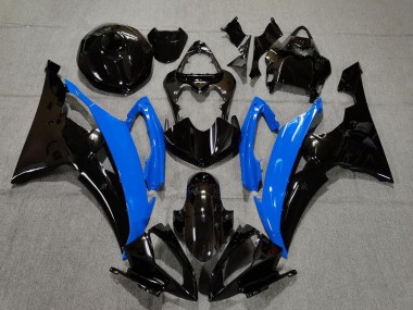 2008-2016 Yamaha YZF R6 Motorcycle Fairings - Blue Glossy Black