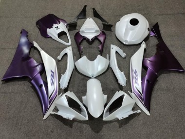 2008-2016 Yamaha YZF R6 Motorcycle Fairing - White Purple