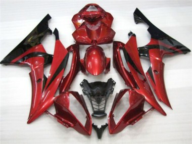 2008-2016 Yamaha YZF R6 Motorcycle Fairings - Red Black