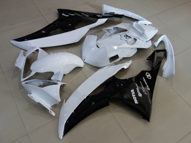 2008-2016 Yamaha YZF R6 Motorcycle Fairings - White Glossy Black