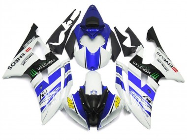 2008-2016 Yamaha YZF R6 Motorcycle Fairings - White Blue Glossy Black Green Monster ENEOS 46