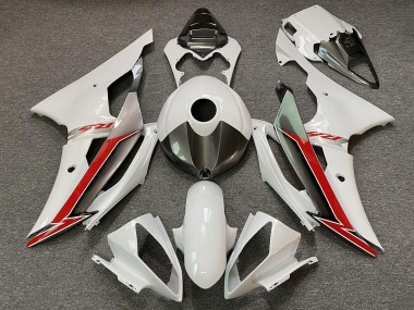 2008-2016 Yamaha YZF R6 Motorcycle Fairings - Pearl White Red
