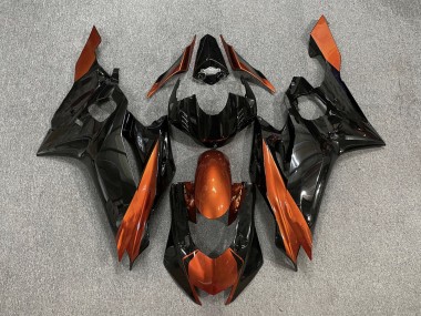 2017-2023 Yamaha YZF R6 Motorcycle Fairings - Orange Glossy Black