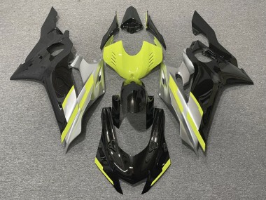 2017-2023 Yamaha YZF R6 Motorcycle Fairings - Grey Neon Yellow Glossy Black