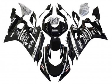 2017-2023 Yamaha YZF R6 Motorcycle Fairings - Black White Ohlins