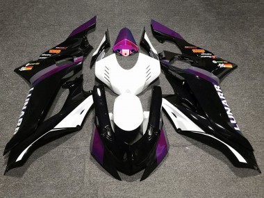 2017-2023 Yamaha YZF R6 Motorcycle Fairings - White Purple Glossy Black