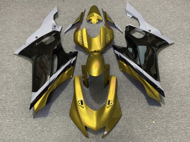 2017-2023 Yamaha YZF R6 Motorcycle Fairings - Grey Gold Glossy Black