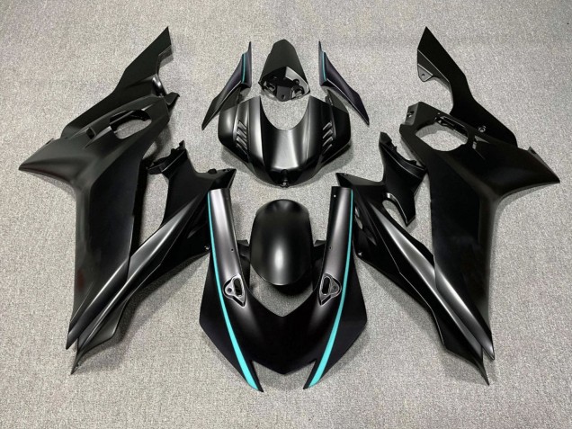 2017-2023 Yamaha YZF R6 Motorcycle Fairings - Matte Black Turquoise Blue