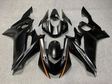 2017-2023 Yamaha YZF R6 Motorcycle Fairings - Matte Black Orange