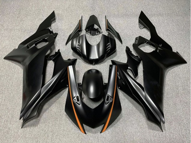 2017-2023 Yamaha YZF R6 Motorcycle Fairings - Matte Black Orange