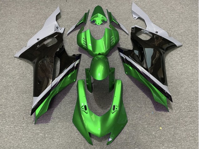 2017-2023 Yamaha YZF R6 Motorcycle Fairings - Grey Green Glossy Black