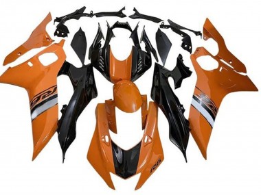 2017-2023 Yamaha YZF R6 Motorcycle Fairings - Orange Silver Glossy Black