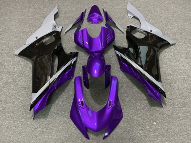 2017-2023 Yamaha YZF R6 Motorcycle Fairings - Grey Purple Glossy Black