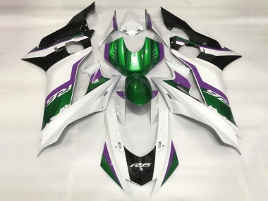 2017-2023 Yamaha YZF R6 Motorcycle Fairings - White Green Purple Black