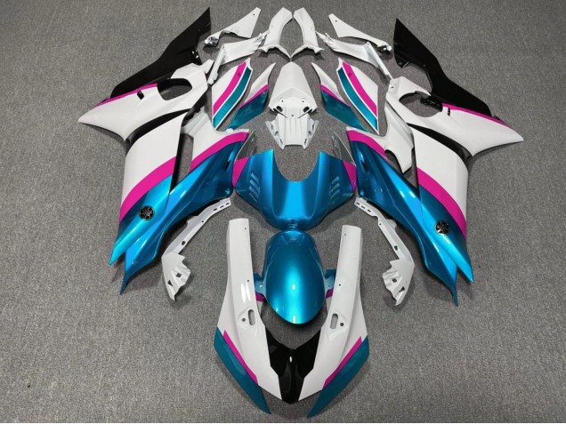2017-2023 Yamaha YZF R6 Motorcycle Fairings - White Pink Blue Black