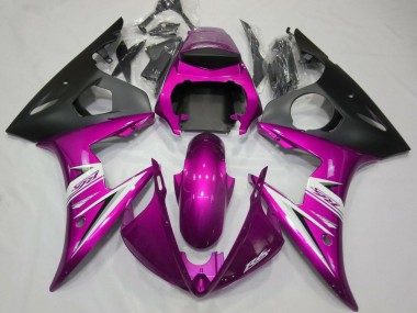 2005 Yamaha YZF R6 Motorcycle Fairings - Pink Matte Black White
