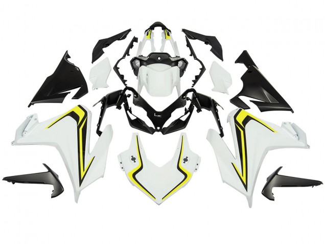 2022-2023 Honda CBR500R Motorcycle Fairings - White Neon Yellow Matte Black