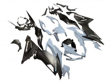 2019-2022 Kawasaki ZX6R Motorcycle Fairings - Grey Matte Black