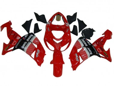 2006-2007 Kawasaki ZX10R Motorcycle Fairings - Red Silver Grey Black Elf 56