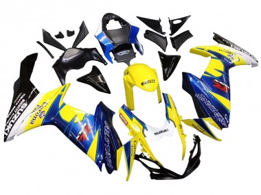 2011-2024 Suzuki GSXR 600/750 Motorcycle Fairings - Yellow Blue White Black Corona Extra Alstare