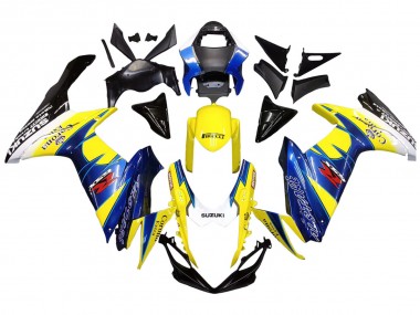 2011-2024 Suzuki GSXR 600/750 Motorcycle Fairings - Yellow Blue White Black Corona Extra Alstare