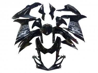 2011-2024 Suzuki GSXR 600/750 Motorcycle Fairings - Glossy Black Silver