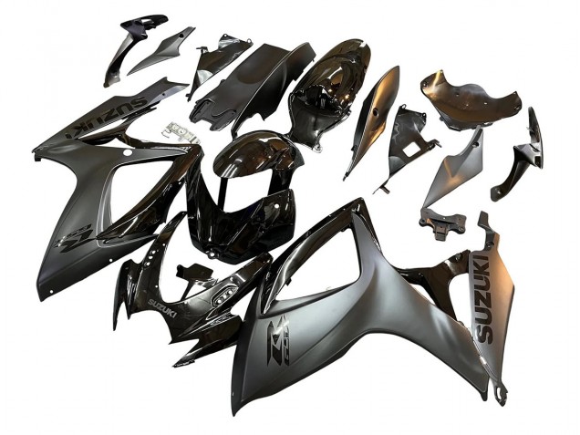 2006-2007 Suzuki GSXR 600/750 Motorcycle Fairings - Glossy Black Matte Black