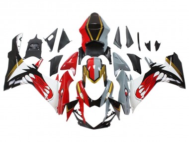 2011-2024 Suzuki GSXR 600/750 Motorcycle Fairings - Red Gold Grey Black White Shark