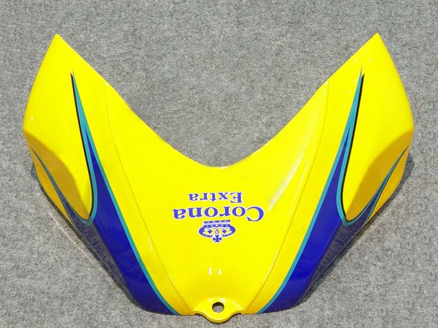 2006-2007 Suzuki GSXR 600/750 Motorcycle Fairings - White Blue Yellow Corona Alstare