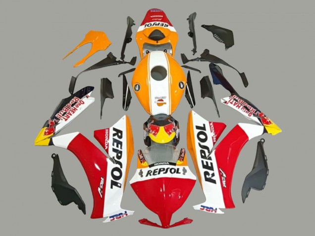 2012-2016 Honda CBR1000RR Motorcycle Fairings - White Orange Red Yellow HRC Repsol