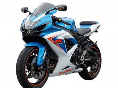 2006-2007 Suzuki GSXR 600 Motorcycle Fairings - White Blue Red
