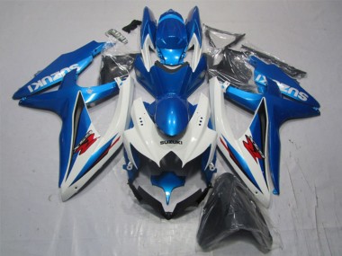 2007-2008 Suzuki GSXR 1000 Motorcycle Fairing - White Blue Red