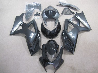 2007-2008 Suzuki GSXR 1000 Bike Fairings - Glossy Black Matte Black