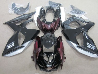 2009-2016 Suzuki GSXR 1000 Motorcycle Fairing - Glossy Black Silver