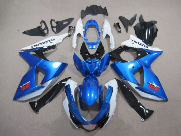 2009-2016 Suzuki GSXR 1000 Motorcycle Fairings Kits - White Blue Black
