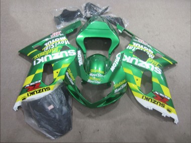 2001-2003 Suzuki GSXR 600 Motorcycle Fairings - Green Yellow Telefonica MoviStar