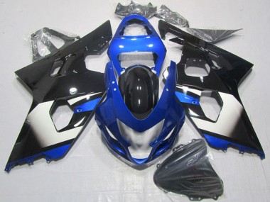 2004-2005 Suzuki GSXR 600 Motorcycle Fairings - Blue White Black