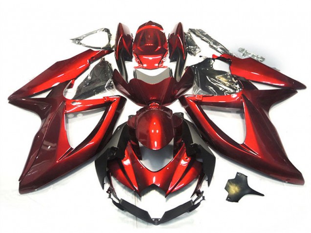 2008-2010 Suzuki GSXR 750 Motorcycle Fairings - Glossy Red