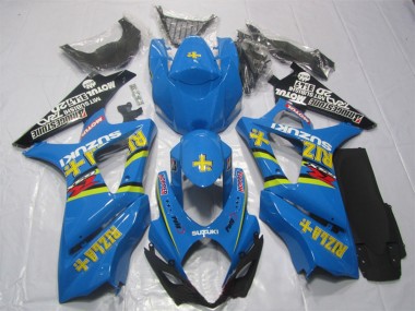 2007-2008 Suzuki GSXR 1000 Bike Fairings - Blue Gold Black Rizla